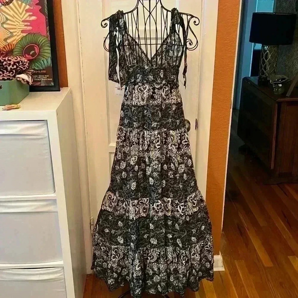 NWT Free People “Let’s Smock About It” Maxi Dress-Sz XS - Picture 1 of 6